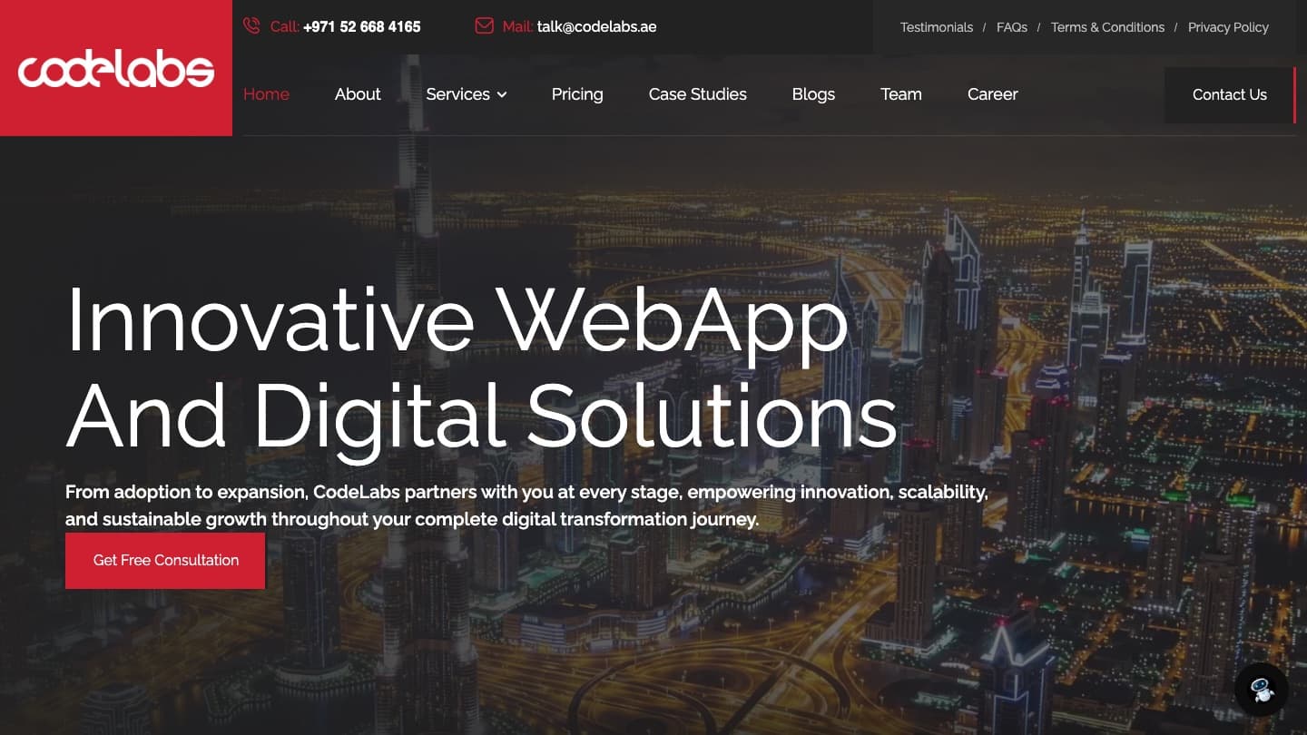 Codelabs — Dubai Software Agency Site — cover