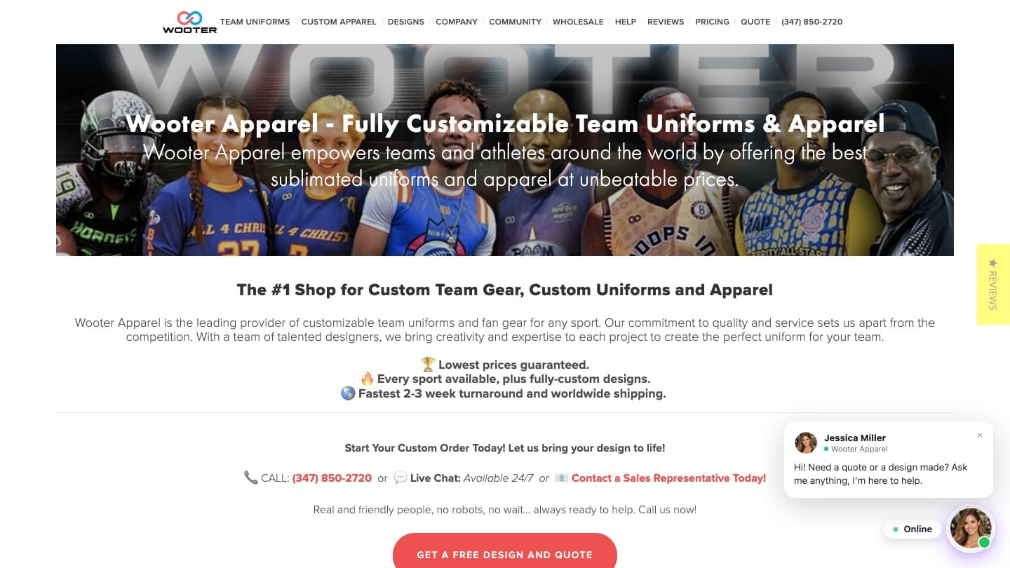 Wooter Apparel — Custom Team Uniforms — cover